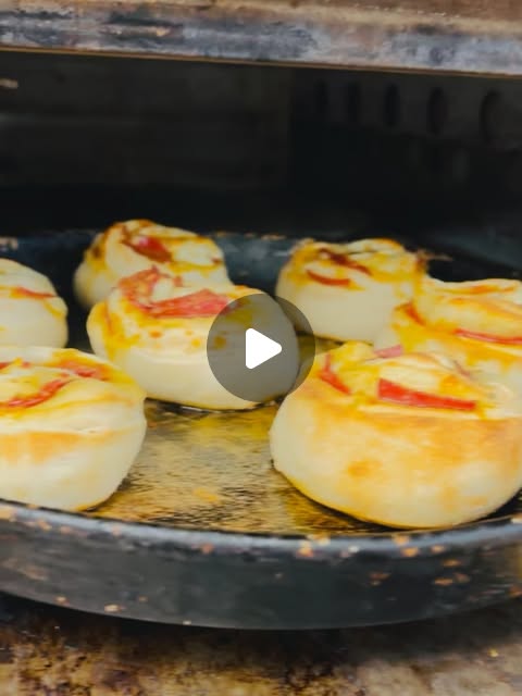 House beef pepperoni pinwheels fresh from the oven at La Casa Mia Pizzeria